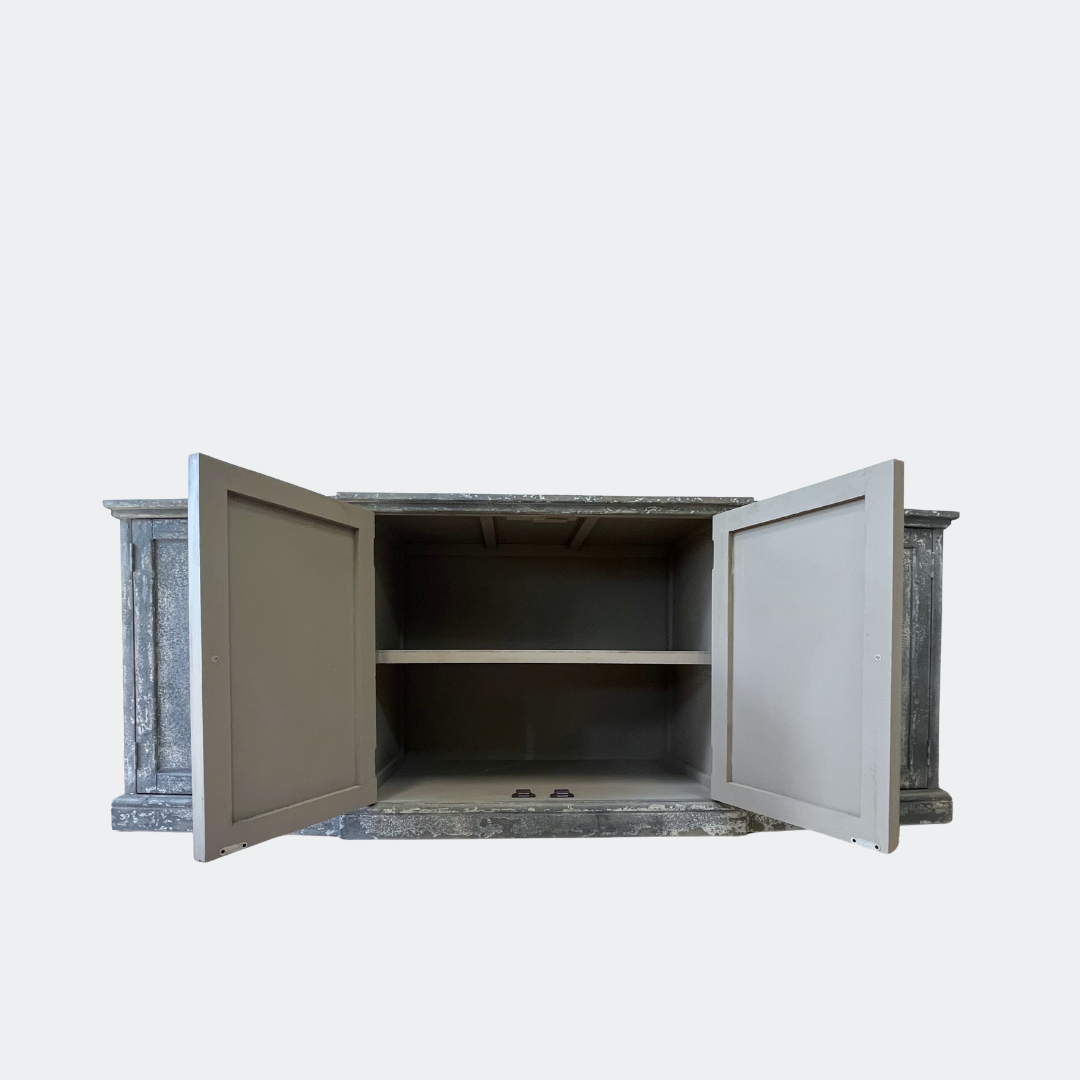 Large Pine Grey Rustic Sideboard