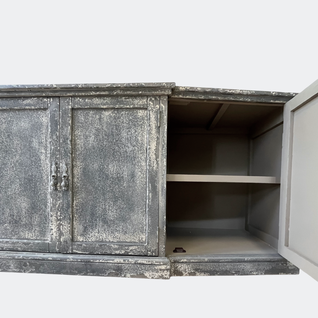 Large Pine Grey Rustic Sideboard