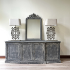 Large Pine Grey Rustic Sideboard