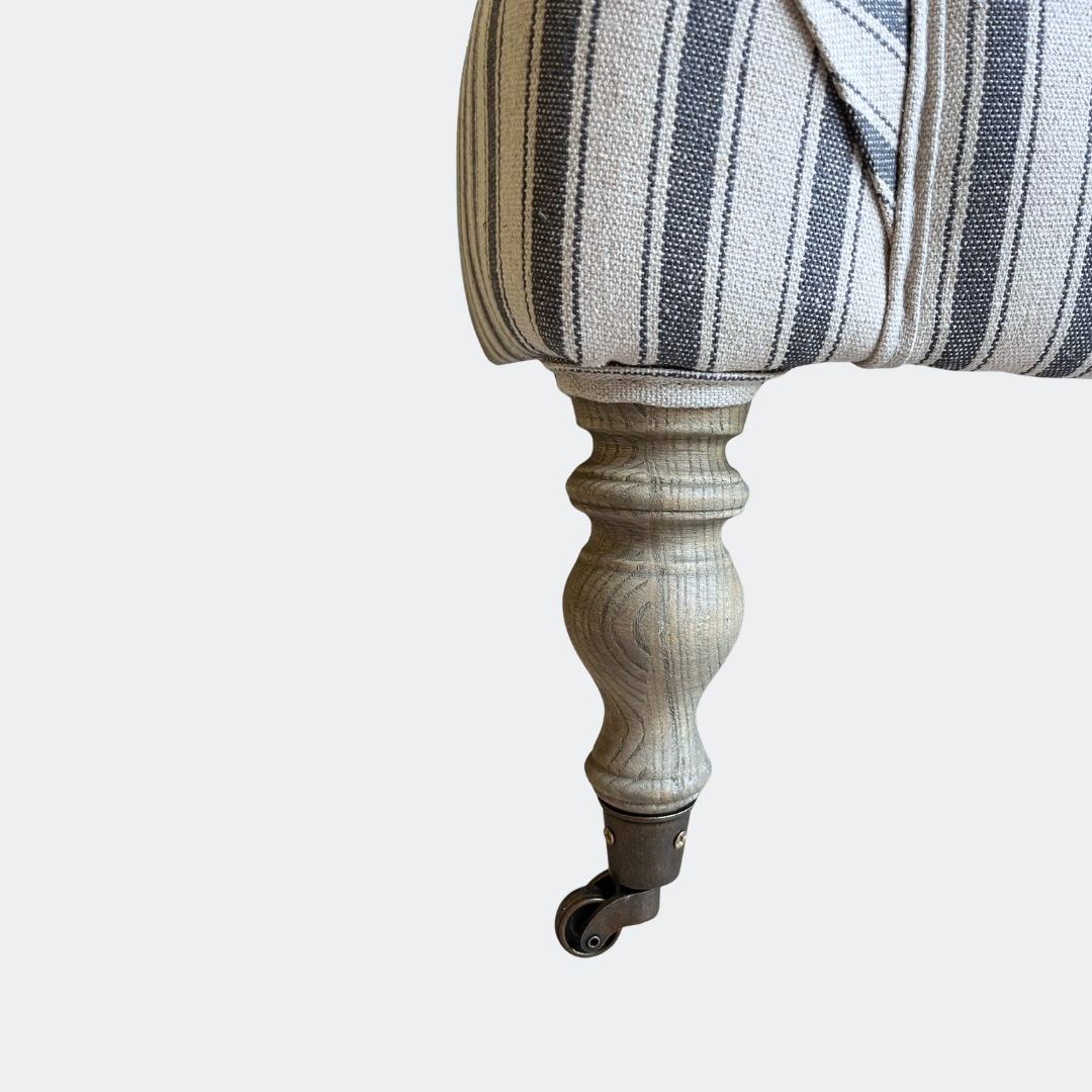 Country Home Stripe Armchair with Castors
