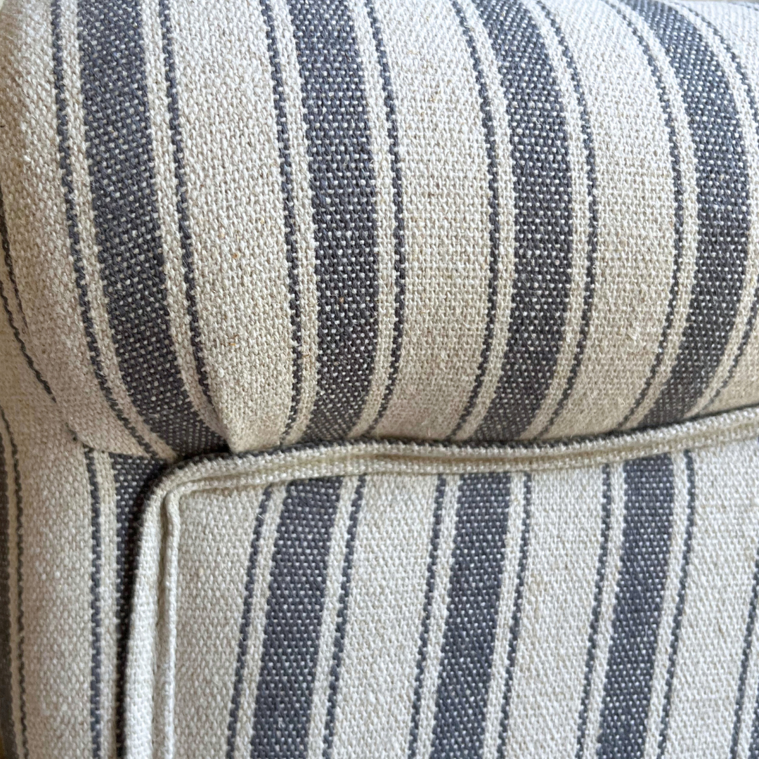 Country Home Stripe Armchair with Castors