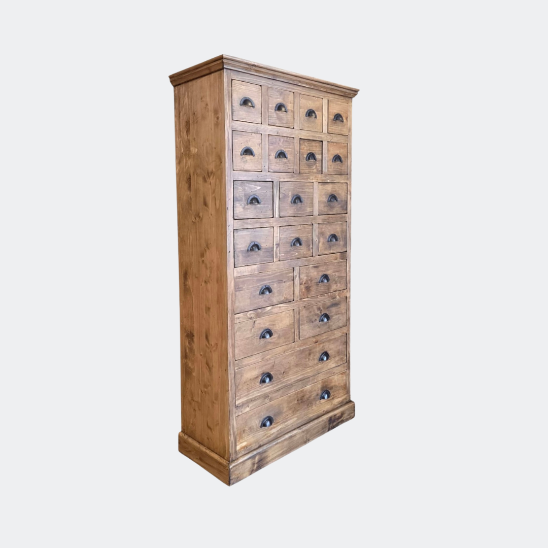 Multi-Drawer Handcrafted Pine Cabinet