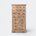 Handcrafted Pine Multi-Drawer Cabinet - Apothecary Chest