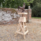 Handmade English Oak Statue Pedestal
