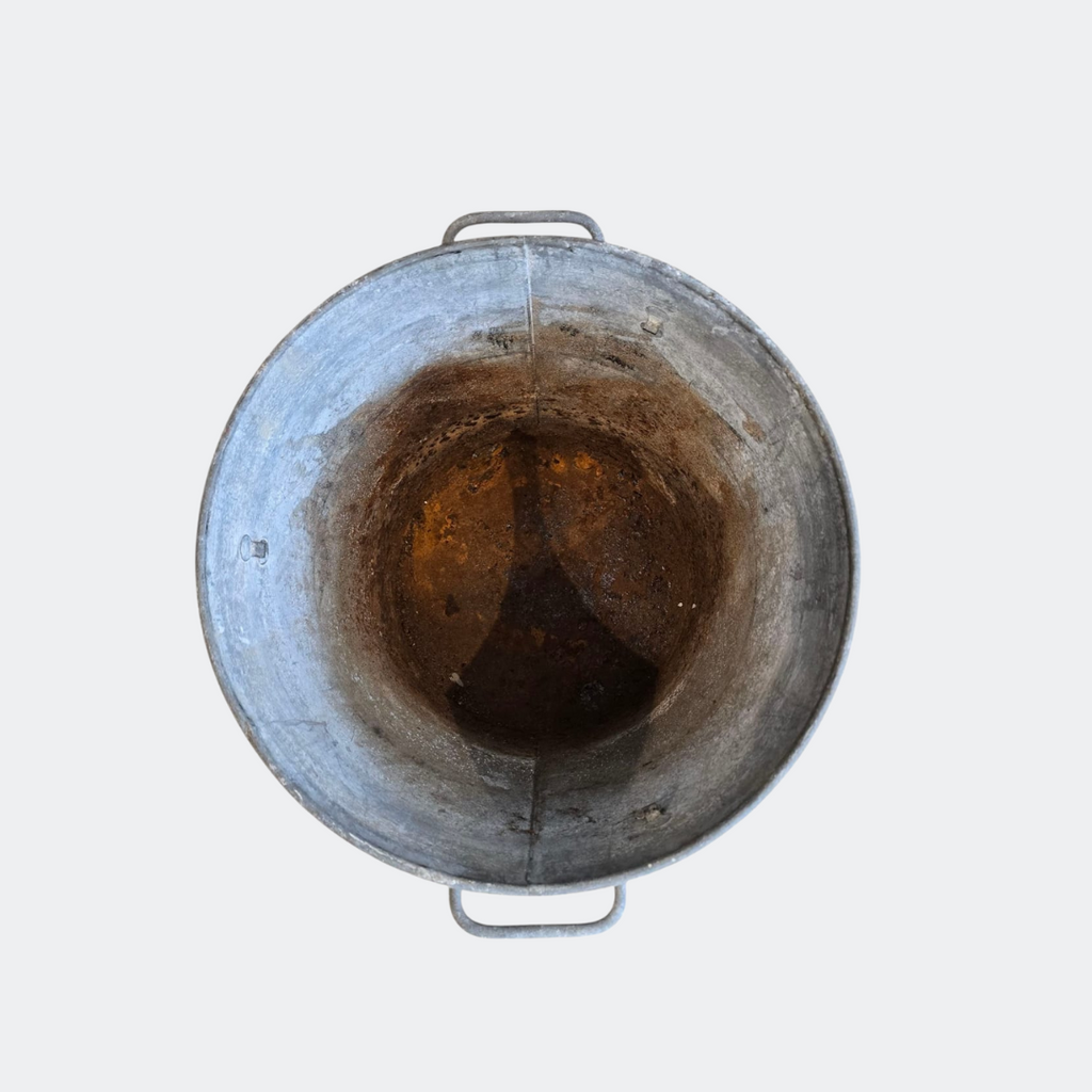Rustic French Metal Pail Bucket