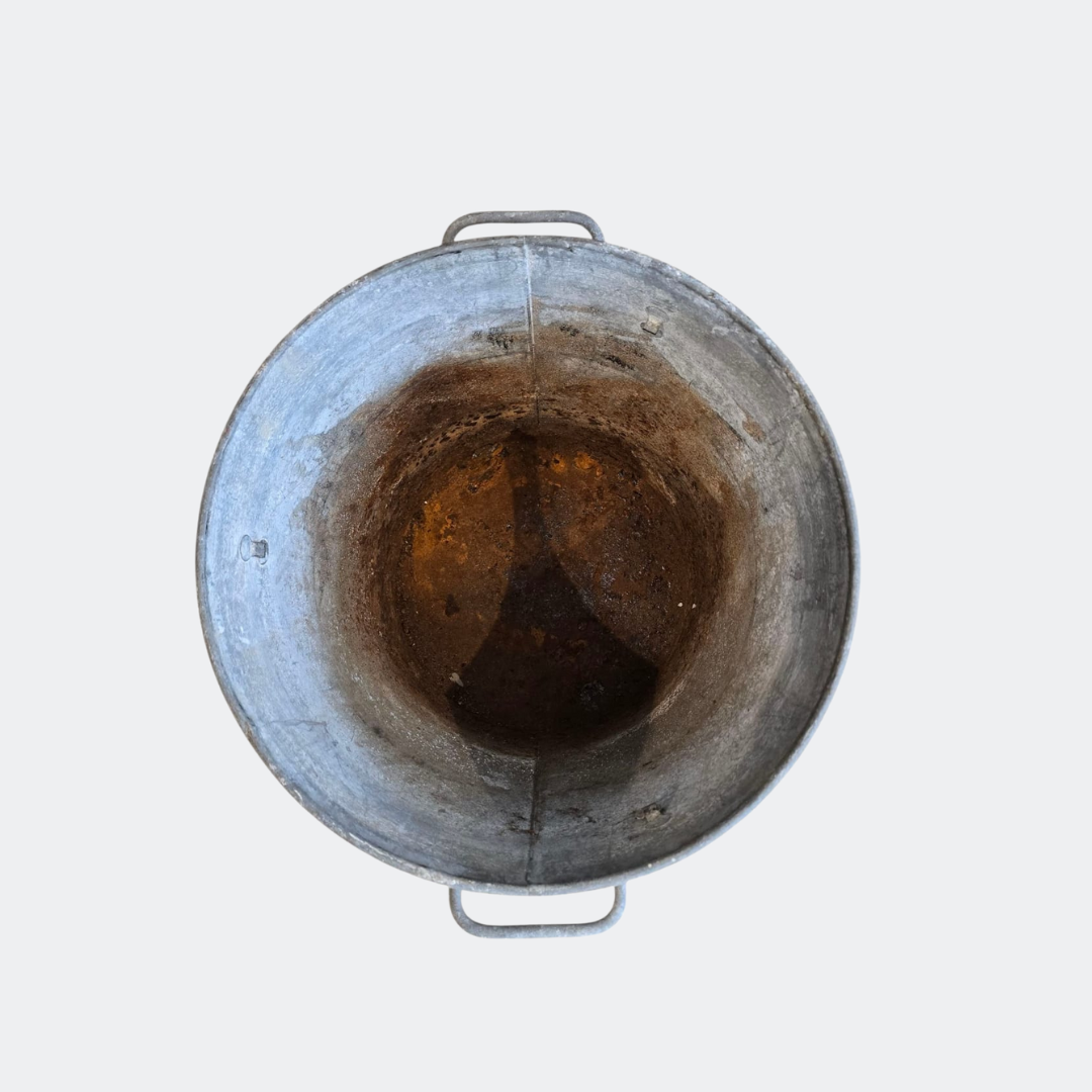 Rustic French Metal Pail Bucket