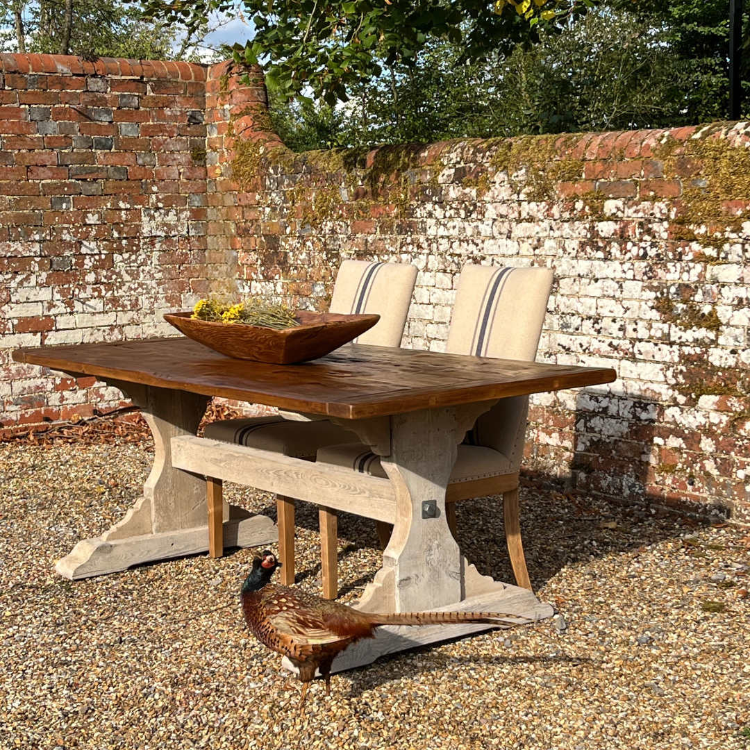 Handmade UK Pine Farmhouse Dining Table - Country Living