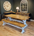 Rustic Wooden Table Bench