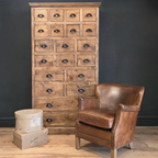 20 Drawer Rustic Pine Storage Cabinet - Handmade Apothecary Chest