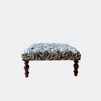 Handmade William Morris Willow Square Footstool