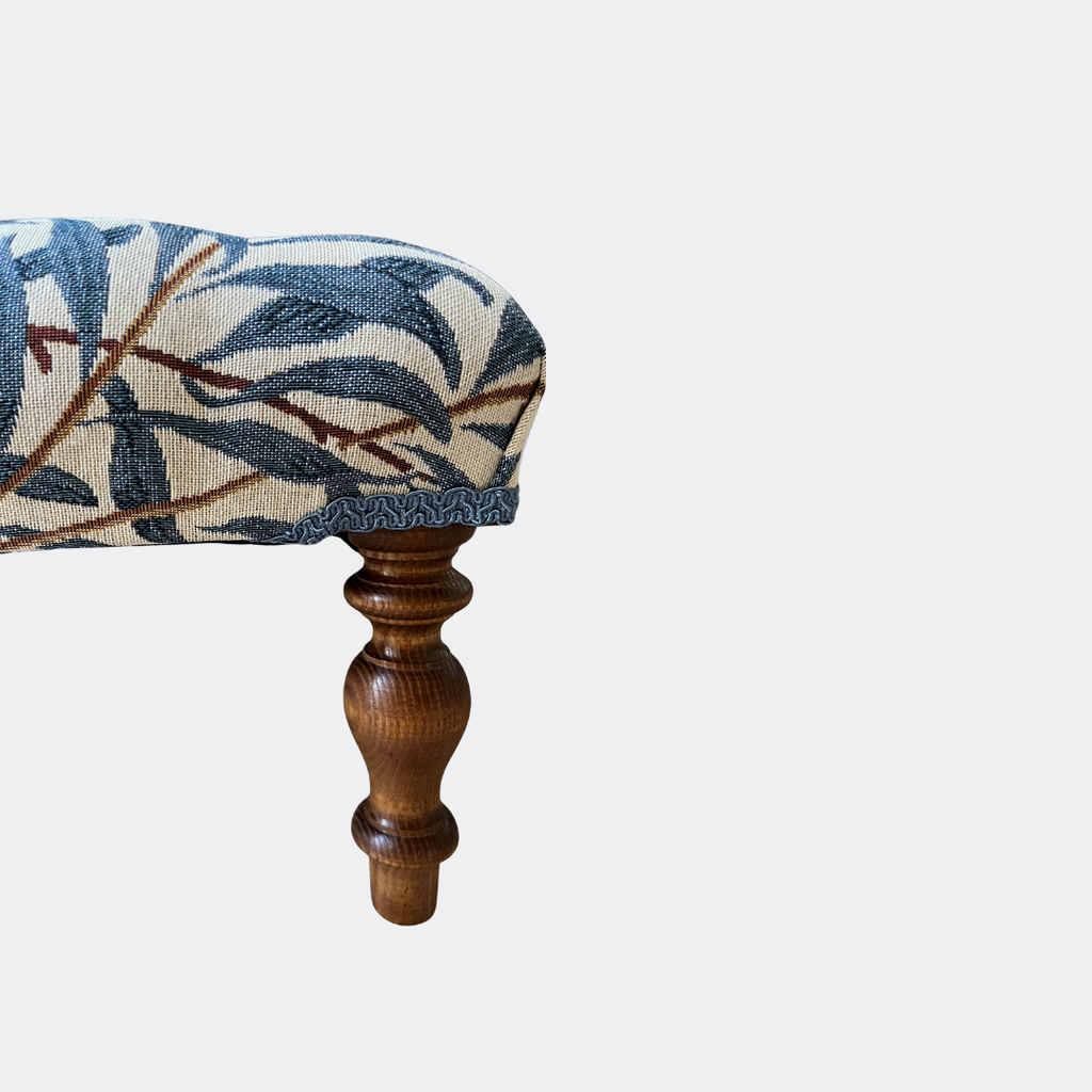 Handmade William Morris Willow Square Footstool