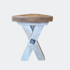 Rustic Wooden X-Frame Table Bench