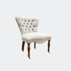 Victorian - Style Tufted Slipper Chair