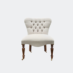 Victorian - Style Tufted Slipper Chair