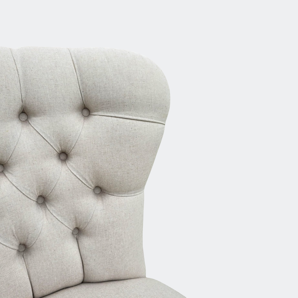 Victorian - Style Tufted Slipper Chair