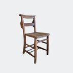 Antique English Chapel Chair - Vintage Wooden Seating