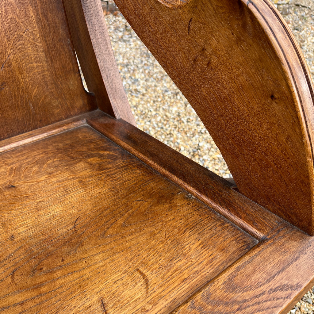British Antique Solid Oak Altar Chair | Circa 1890s