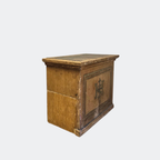 Antique Hand-Painted Madonna Statue with French Church Pedestal, circa 1890s