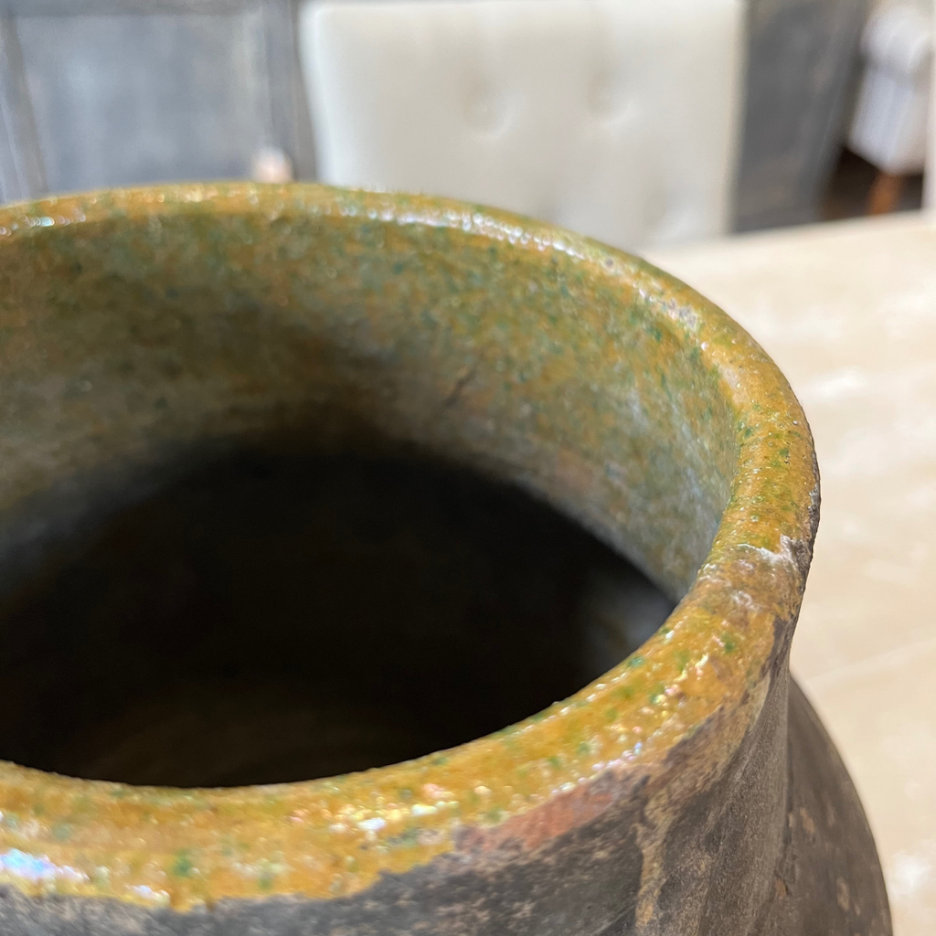 Vintage Turkish Terracotta Amphora Vase - Rare Rustic Ceramic Vessel