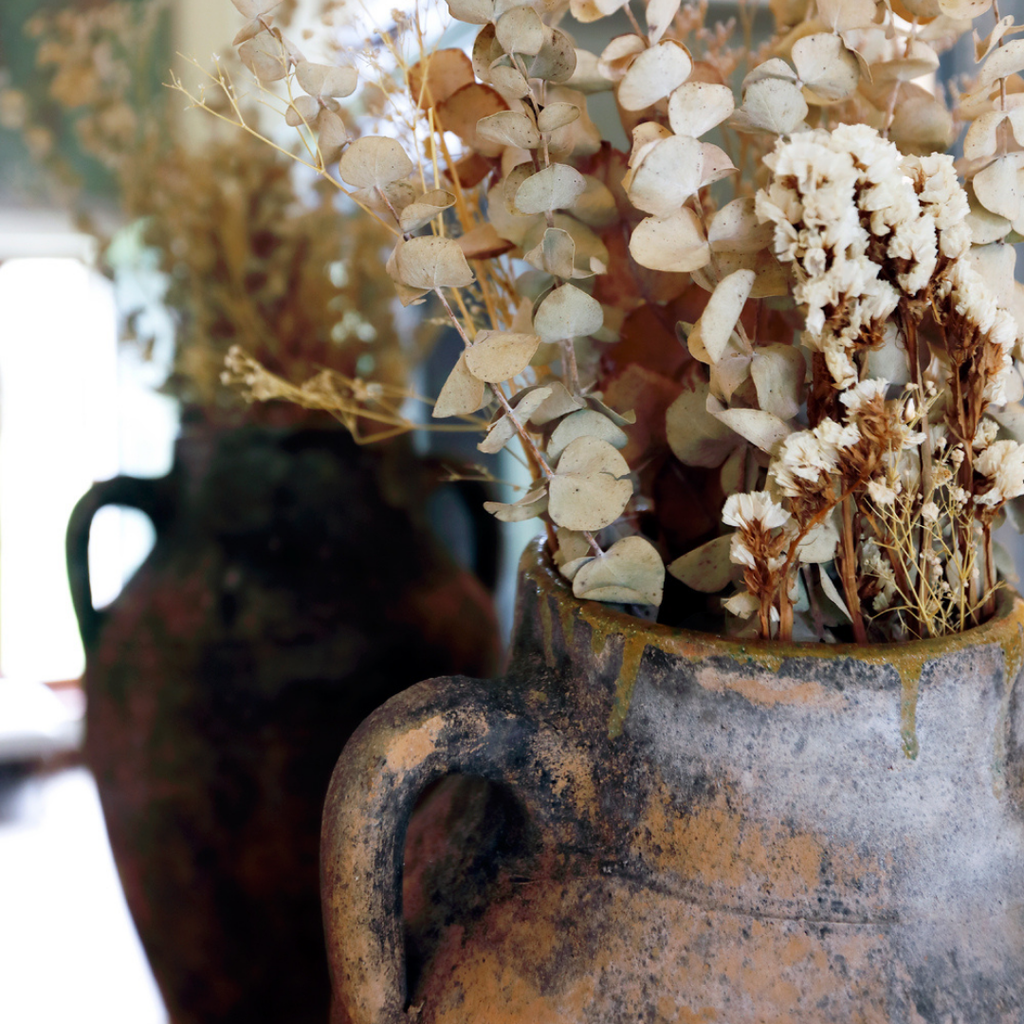 Vintage Turkish Terracotta Amphora Vase - Rare Rustic Ceramic Vessel