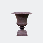 Pair of Cast Iron Campana Urns