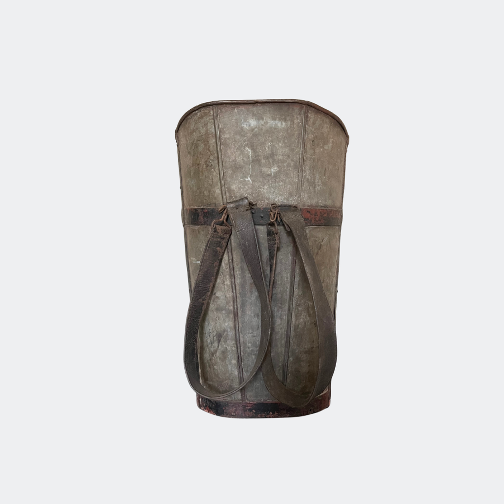 Vintage Metal Grape Picking Bucket