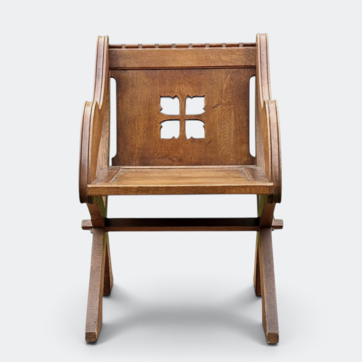 British Antique Oak Altar Chair | Circa 1890s