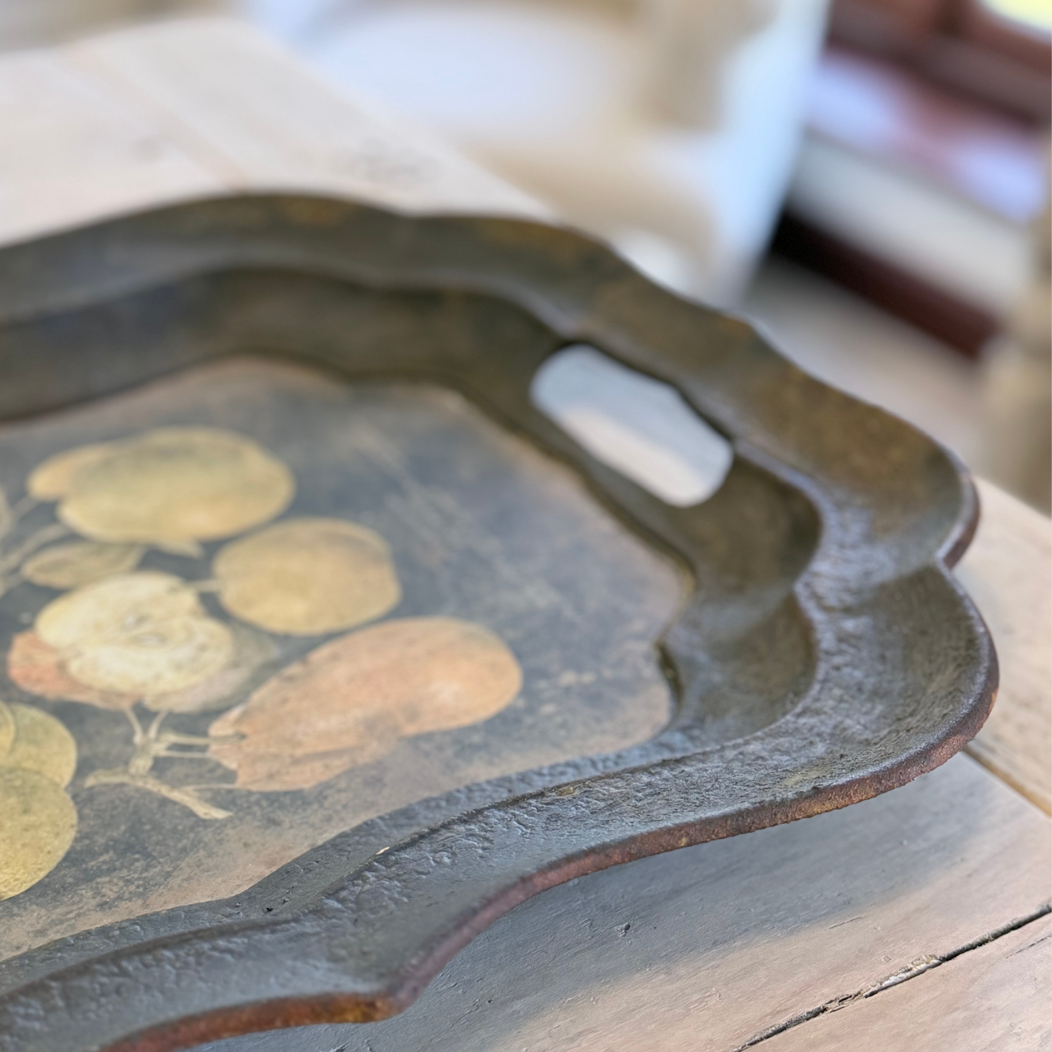 Antique Style Resin & Paper Tray
