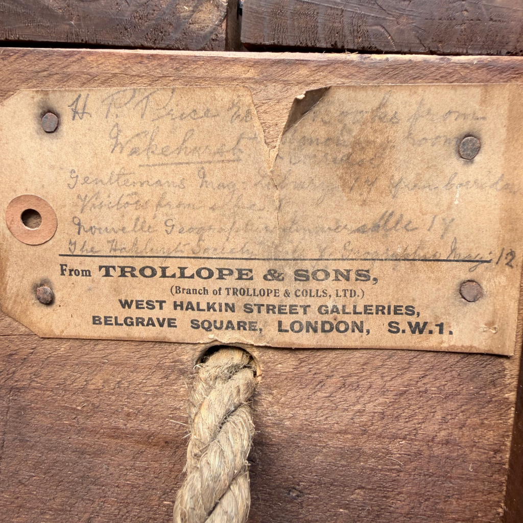 Antique Pine Trunk with Original Trollope & Sons Label
