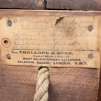 Antique Pine Trunk with Original Trollope & Sons Label