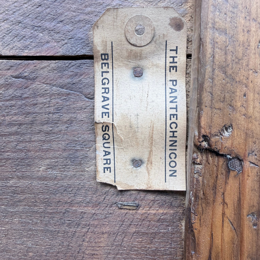 Antique Pine Trunk with Original Trollope & Sons Label