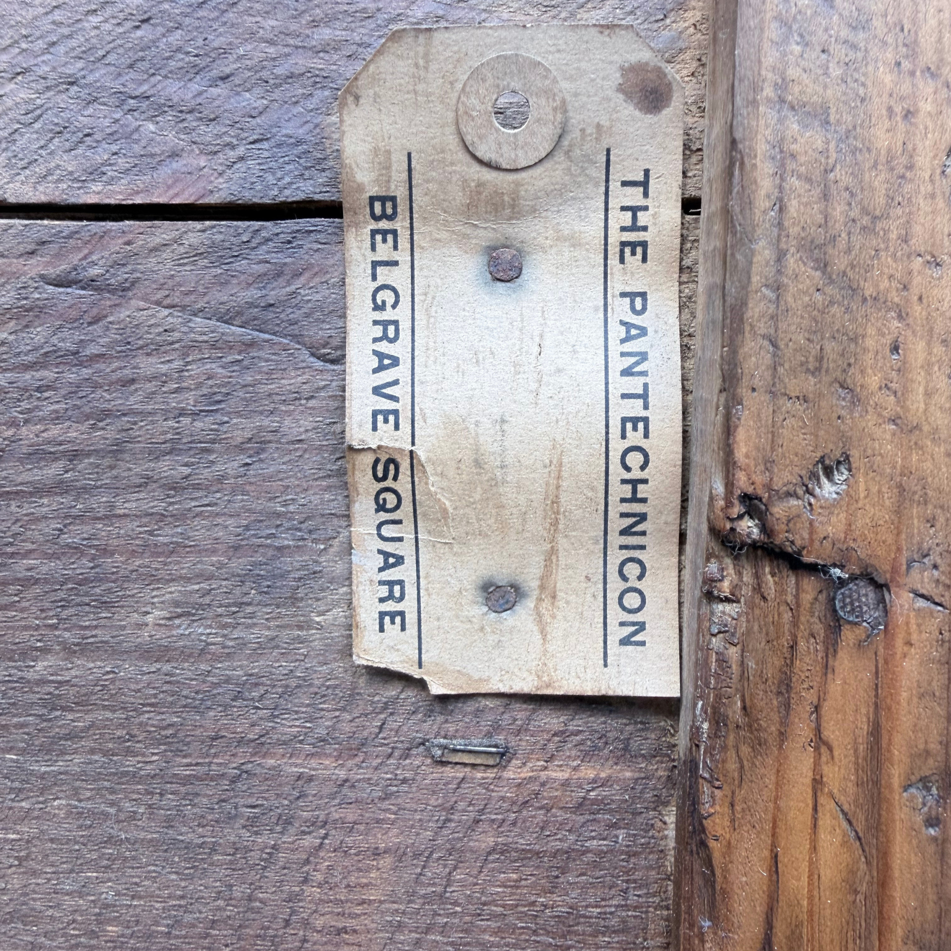 Antique Pine Trunk with Original Trollope & Sons Label