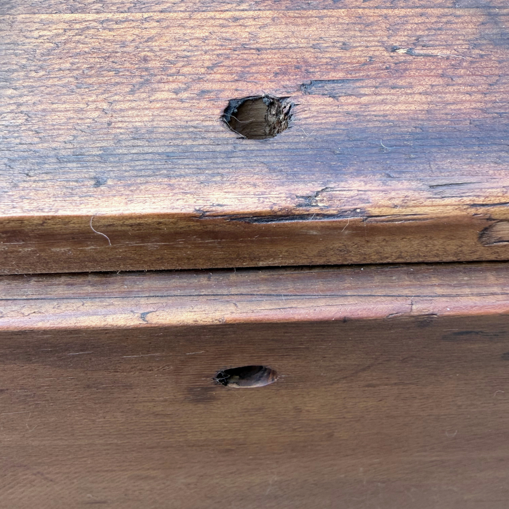 Antique Pine Trunk with Original Trollope & Sons Label