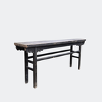 Antique-Style Asian Black Console Table