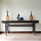 Antique-Style Asian Black Console Table