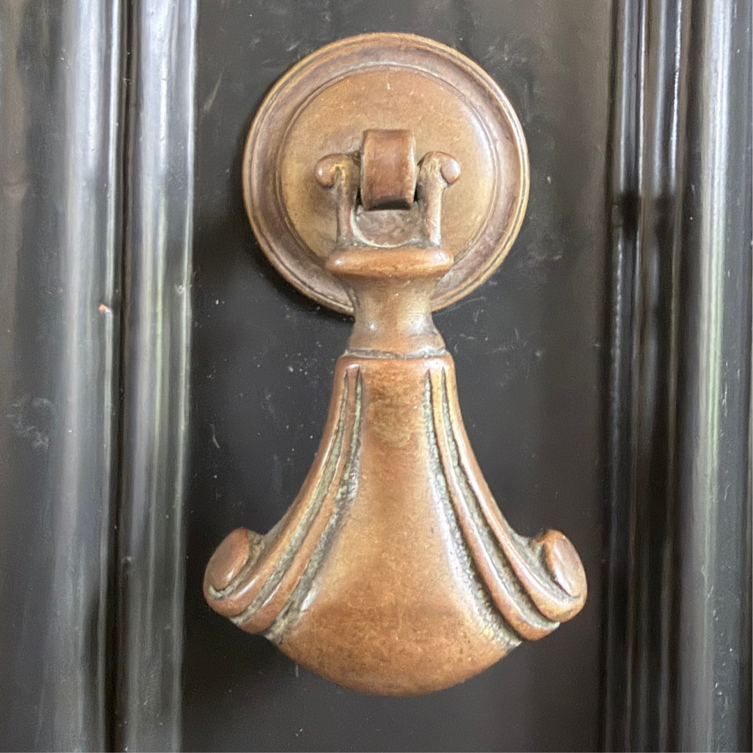 Black Painted Glazed Display Cupboard