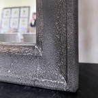 Large Rustic Arched Black Mirror