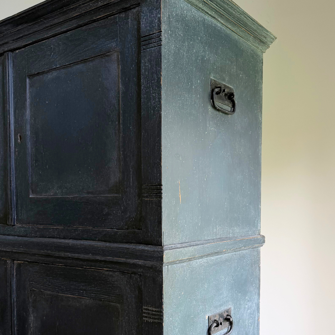 19th Century Stacked Trunk Estate Cabinet - Solid Pine