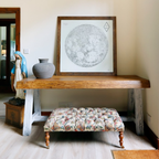 Rare Reclaimed Oak Butcher's Table | Handmade in France | 11cm Thick Live Edge