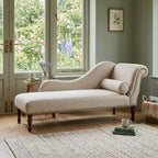 Oatmeal Linen Chaise Lounge – Handmade in England