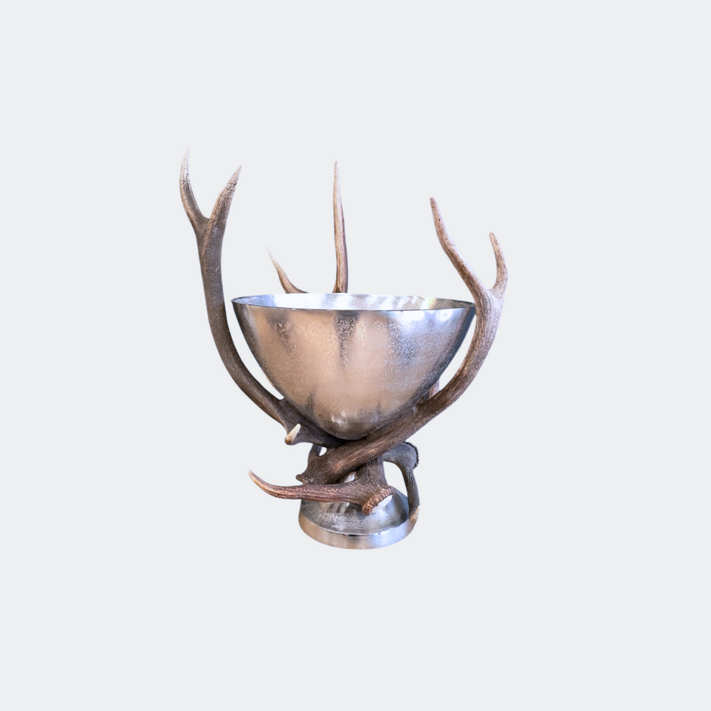 Real Antler Wine & Champagne Cooler – Rustic Country Home Statement Piece