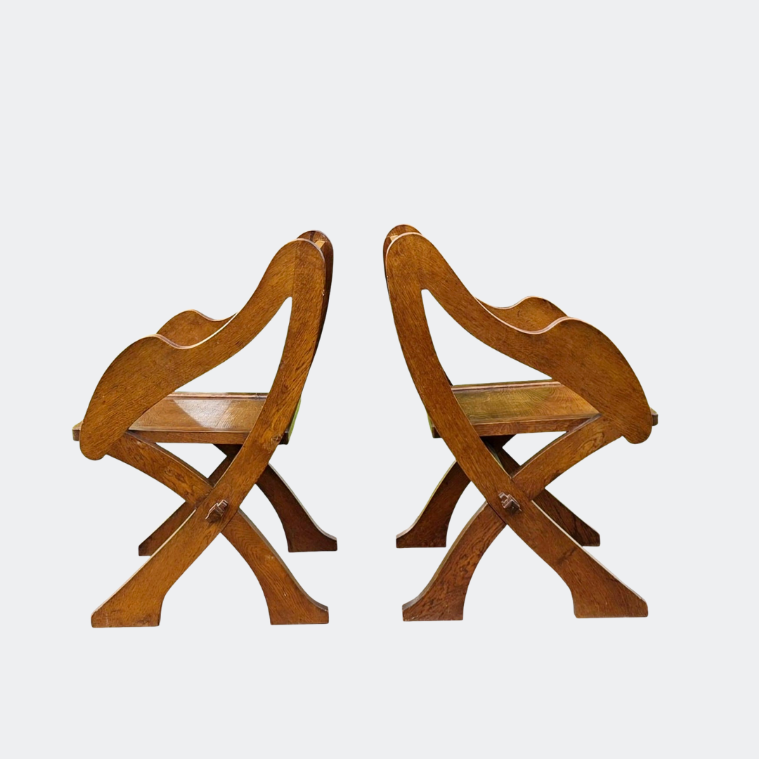 British Antique Solid Oak Altar Chair | Circa 1890s