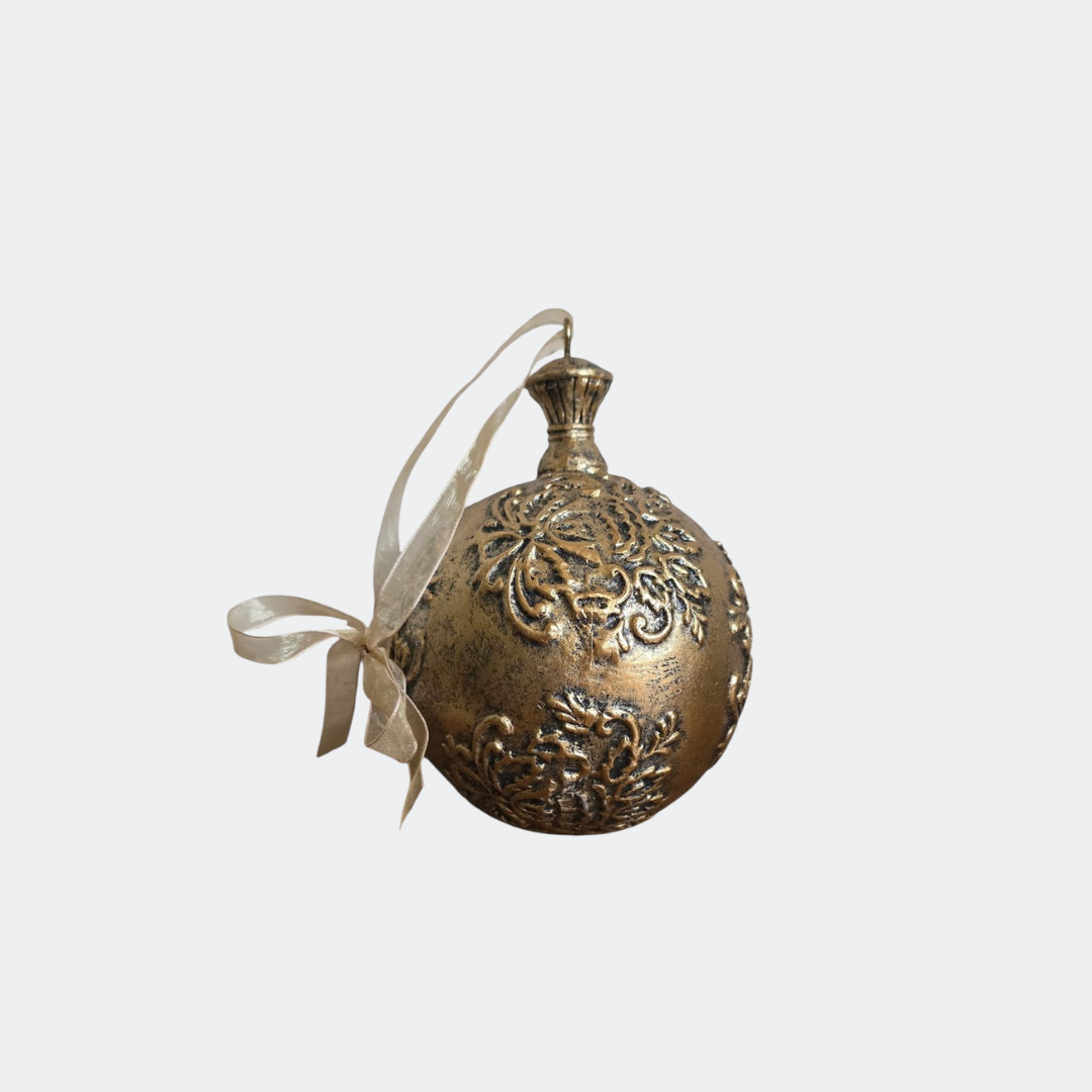 Christmas Vintage Gold Ornament Bauble