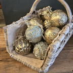 Christmas Vintage Gold Ornament Bauble