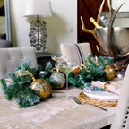 Christmas Vintage Blue Ornament Bauble