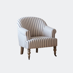Country Home Stripe Armchair with Castors