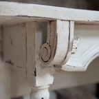 Vintage French Style Console Table | Reclaimed Armoire Wood & Antique Moulding