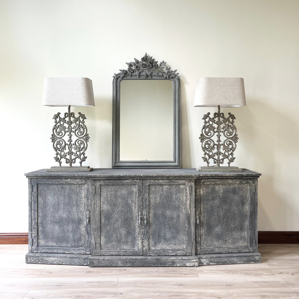 Ornate Cast Iron Balustrade Table Lamp