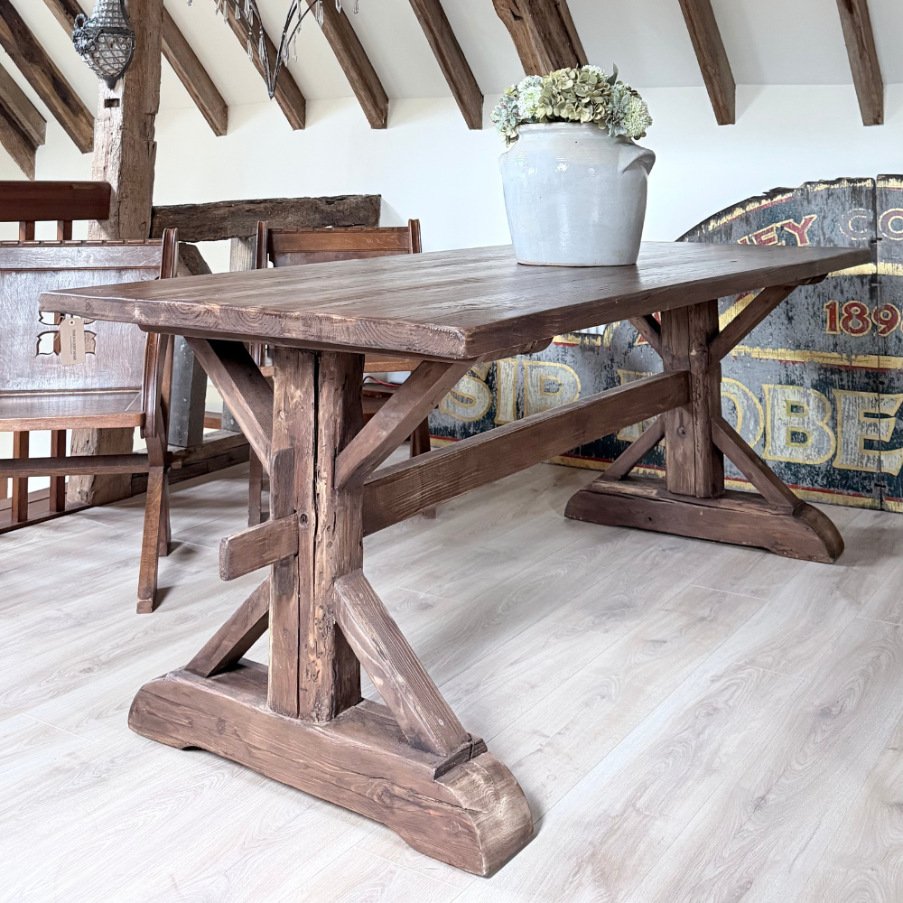 Reclaimed Pine Farmhouse Dining Table - Country Living