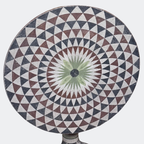 Hand Painted Indian Folding Side Table - Reclaimed Oak